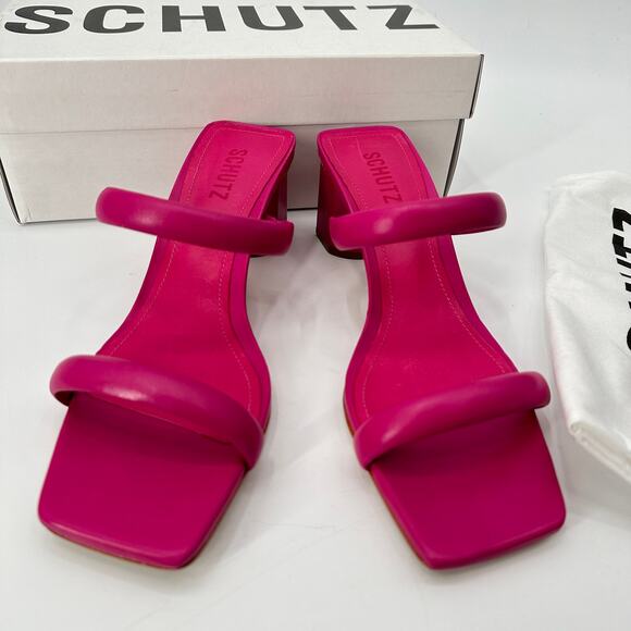 SCHUTZ New in Box Ully Double Strap Slide in Pink // 8.5 - Picture 4 of 12